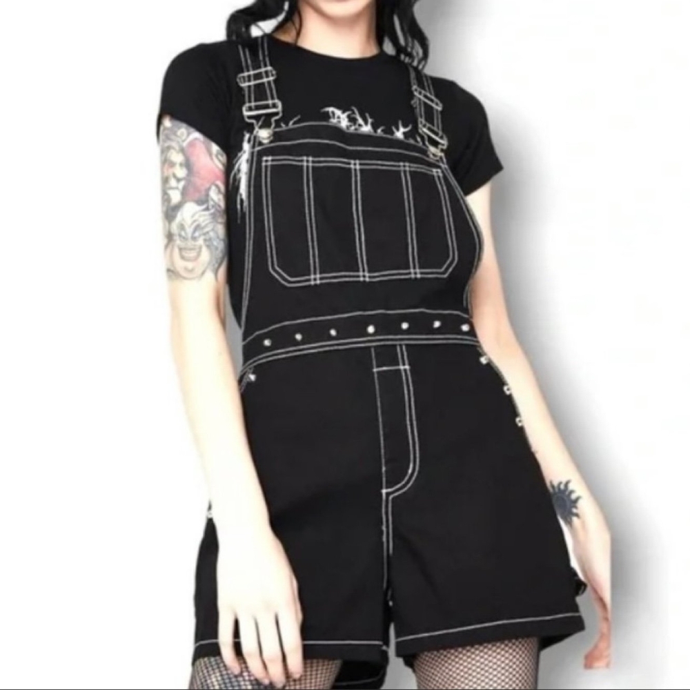 Royal Bones Tripp Black Denim Women's Overalls